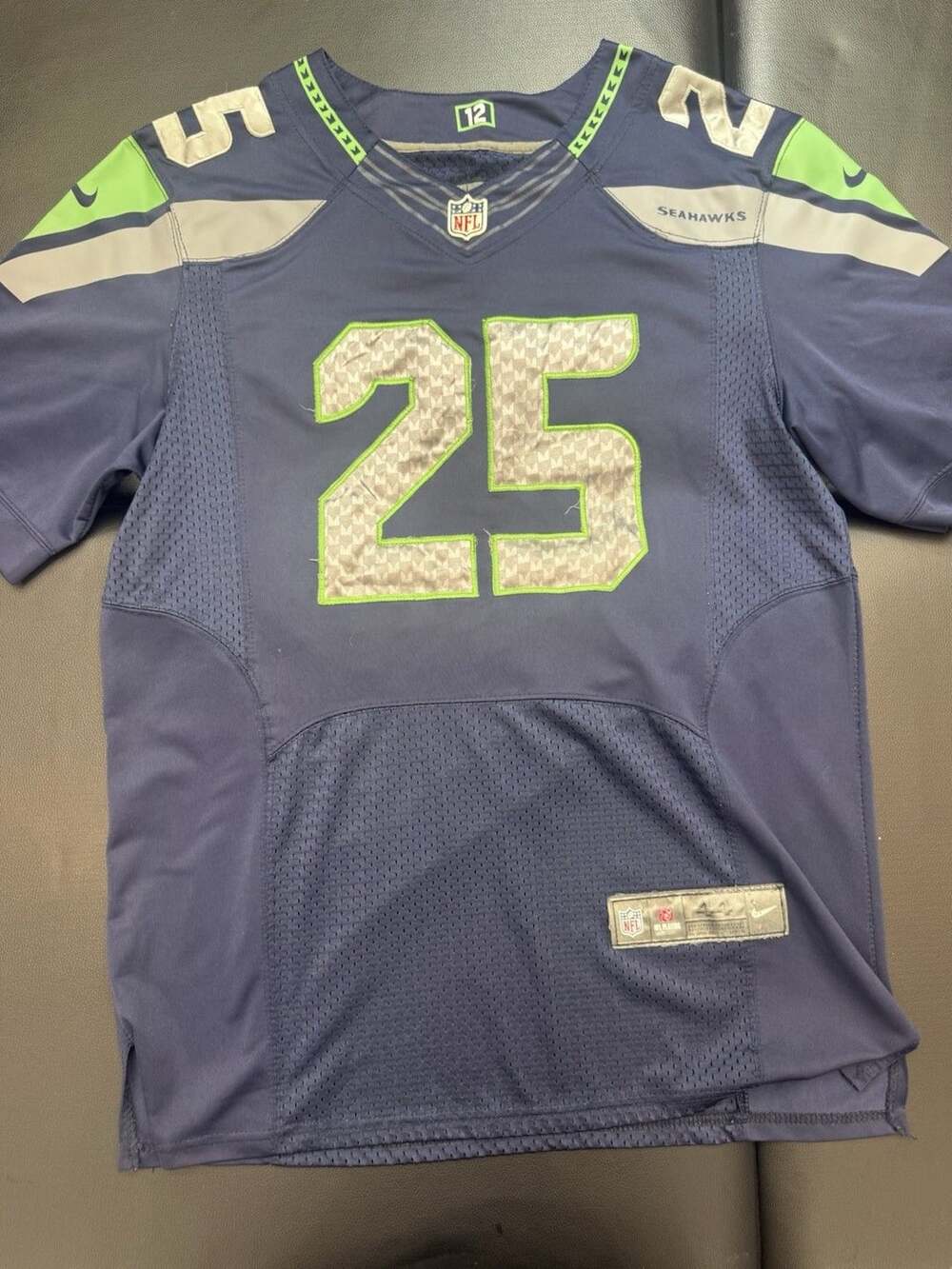 Nike On Field Richard Sherman #25 Seattle Seahawks NFL Jersey Size 44 Stitched